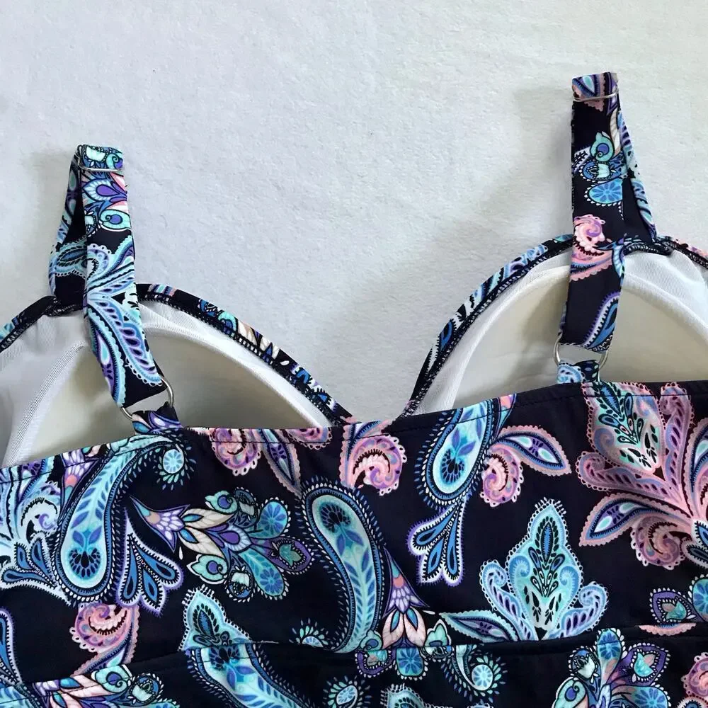 Swim Solutions NWT One Piece Swim Suit Women 24W - Picture 7 of 13